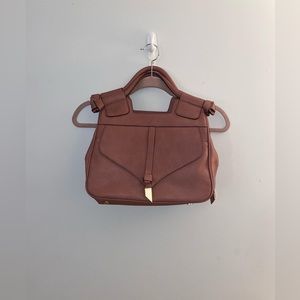 Foley & Corinna Rosewod Faux Leather Brittany Satchel Bag (15"x5"x9.5")